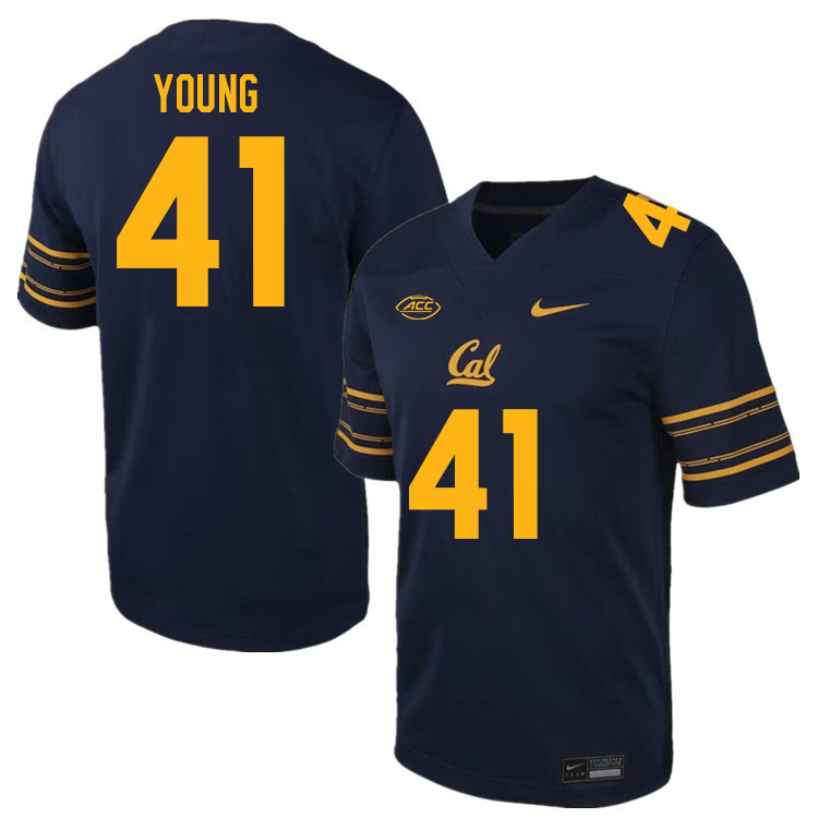California Golden Bears #41 Isaiah Young ACC Conference College Football Jerseys Stitched Sale-Navy